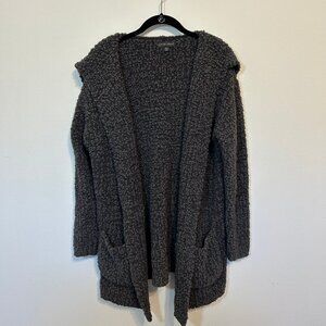 Barefoot Dreams Charcoal Boucle Hooded Coat S/M
